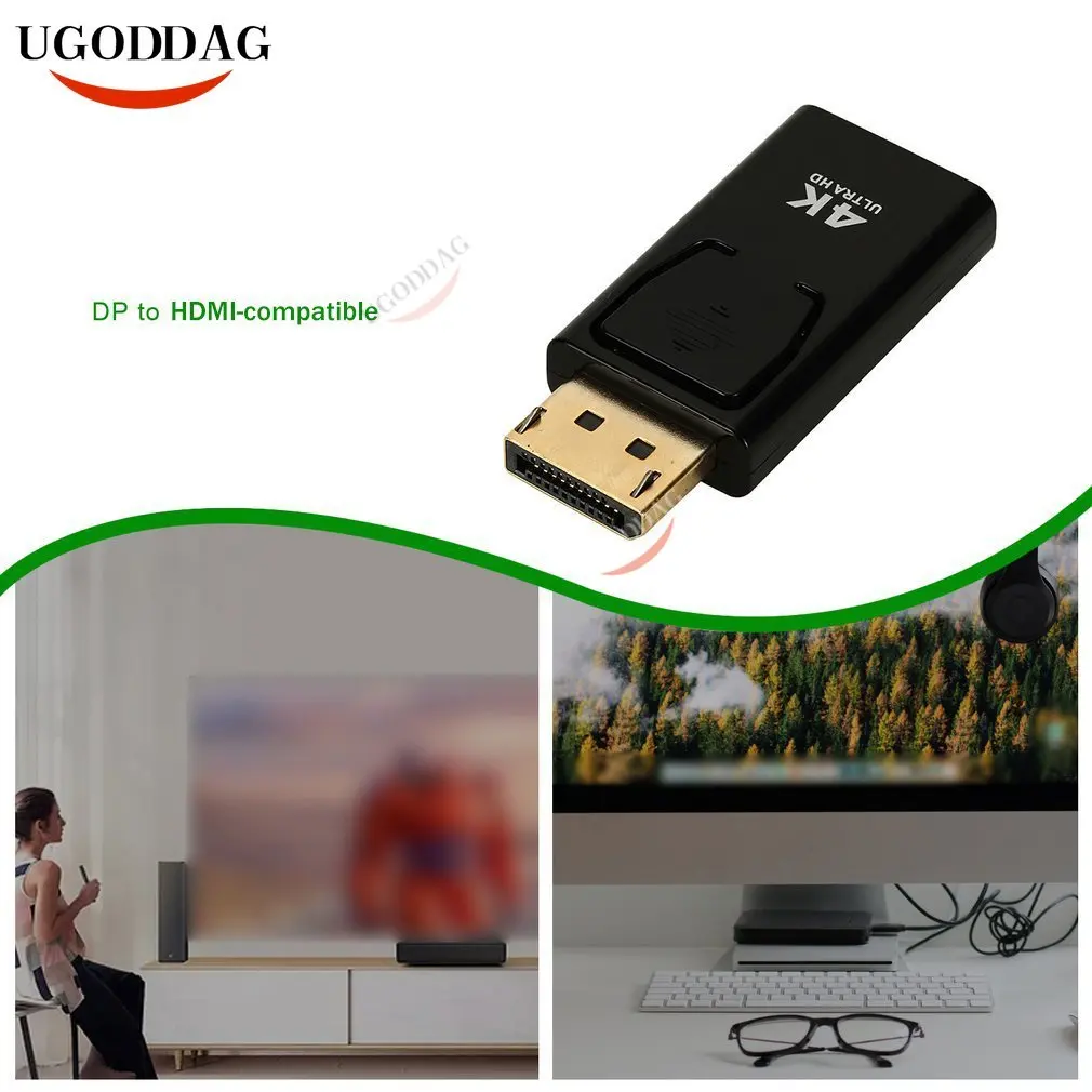 4K Dp к Hdmi-совместимый адаптер революционный Displayport с женским ПК ТВ проектором |