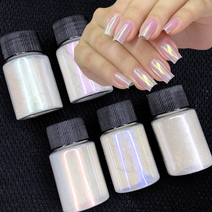 

1 Bottle Aurora Mermaid Nail Glitter Powder,Holographic Chrome Glitter Pigment Nail Dipping DIY Designs Supplies for Manicure
