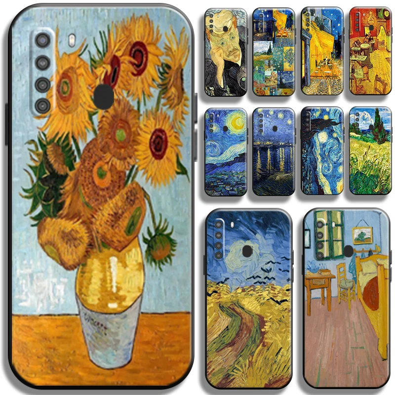 

Retro Van Gogh Oil Painting Phone Case For Samsung Galaxy A21 A21S Back TPU Coque Shockproof Funda Carcasa Cases Cover