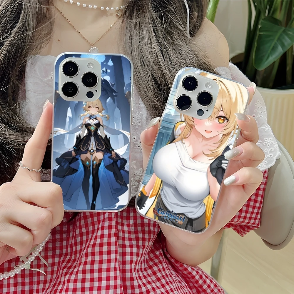 Чехол для мобильного телефона Genshin Impact Lumine Smart iPhone 16 15 14 13 12 11 X XR XS 8 Pro Max Plus