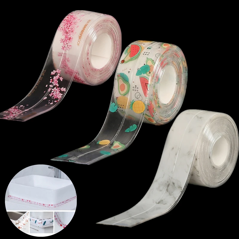 

Kitchen Accessories Stove Bathroom Toilet Gap Shower Waterproof Mould-proof Tape Sink Bath Sealing Strip Tape Self Adhesive Tape