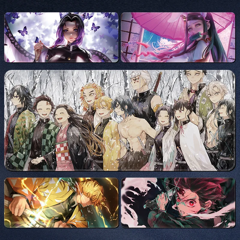 

Anime Demon Slayer Mousepad Kamado Nezuko Tanjirou Kochou Shinobu Agatsuma Zenitsu Surrounding Keyboard Pad Desk Mat 70x30cm