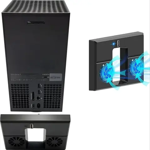 Вертикальный охлаждающий вентилятор для Xbox серии X, подставка с питанием от USB, аксессуары для системы охлаждения с двумя вентиляторами и внешними USB-вентиляторами
