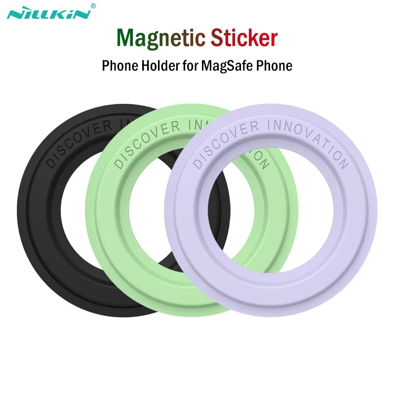 

Сильное магнитное кольцо держатель для iPhone 15 14 13 12 Pro Max NILLKIN магнитная наклейка Подставка Для MagSafe магнитный держатель настенное крепление