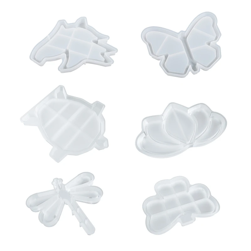 

4XBF Silicone Resin Animal Shape Flower Pot Mold Flower Epoxy Resin Casting Mold Succulent Vase Cement Mold Potted Mold