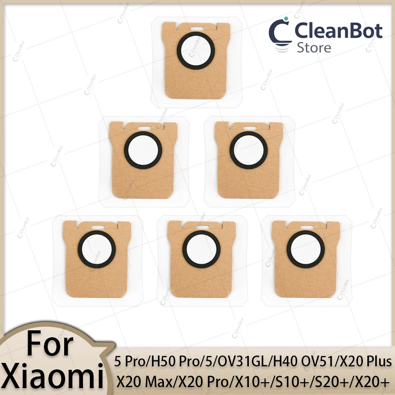 Фото Мешок для сбора пыли для робота-пылесоса Xiaomi 5pro H50 Pro 5 OV31GL H40 OV51 X20 Plus X20 Max X20 Pro X10+ S10+ S20+ X20+ №1