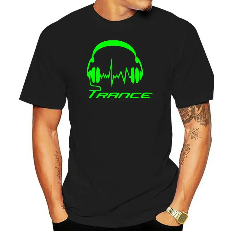 

Trance Music Headphones Men T-shirt Cartoon Print Short Sleeve T Shirt Free Shipping