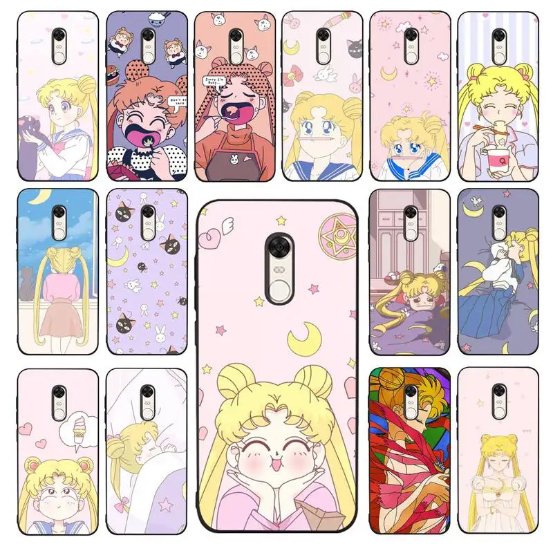 

BANDAI Sailor Moon Phone Case for Redmi 5 6 7 8 9 A 5plus K20 4X 6 cover