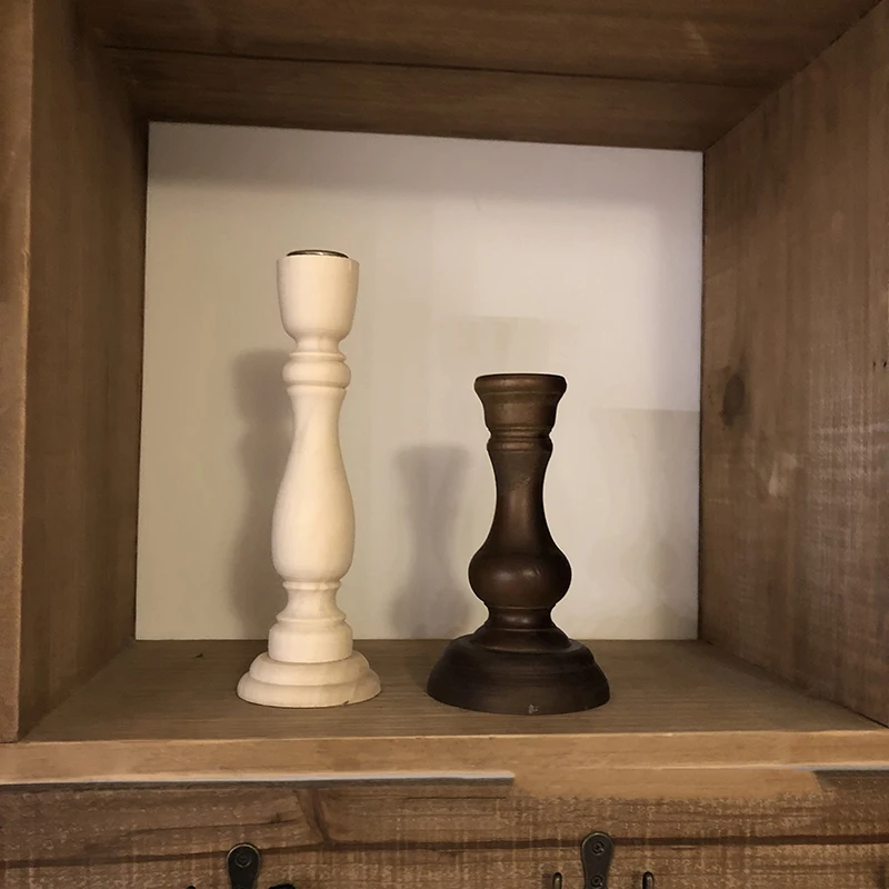 Деревянные Подсвечники Для украшения дня рождения стеклянный Настольный