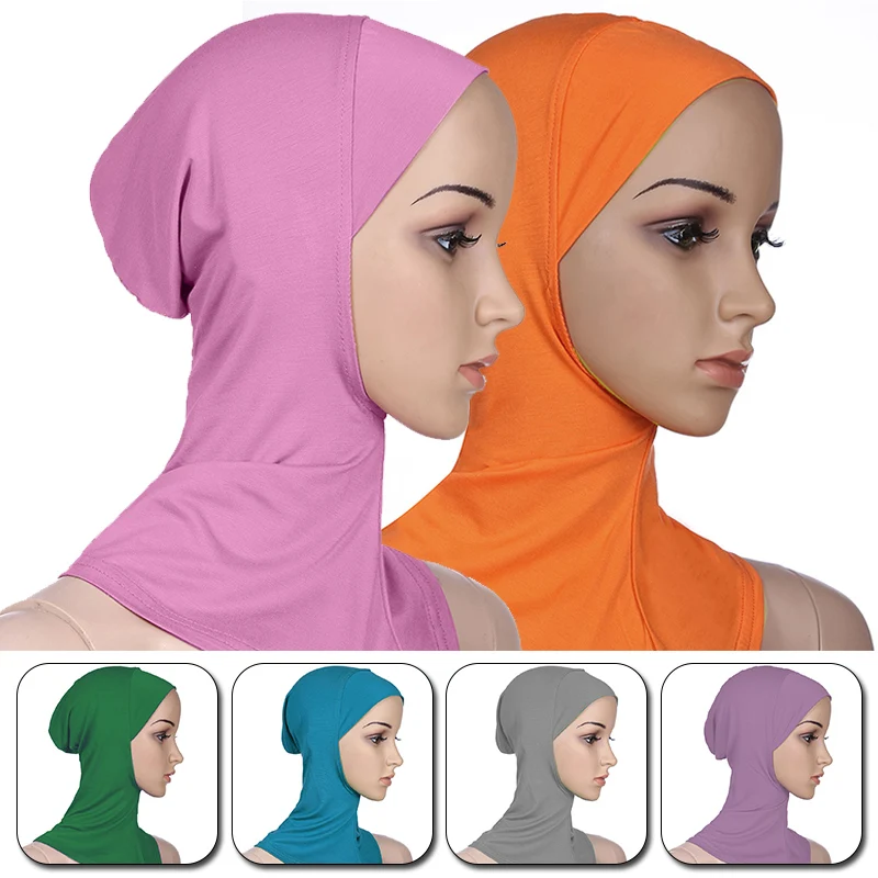 Women Muslim Underscarf Head Cover Muslim Multicolor Inner Caps Islamic Underscarf Ninja Hijab Scarf Hat Cap Bone Bonnet Gifts