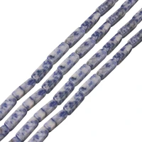 blue spot jasper natural stone beads cuboid rectangle 4 5x13mm for bracelet jewelry making findings diy earrings necklace