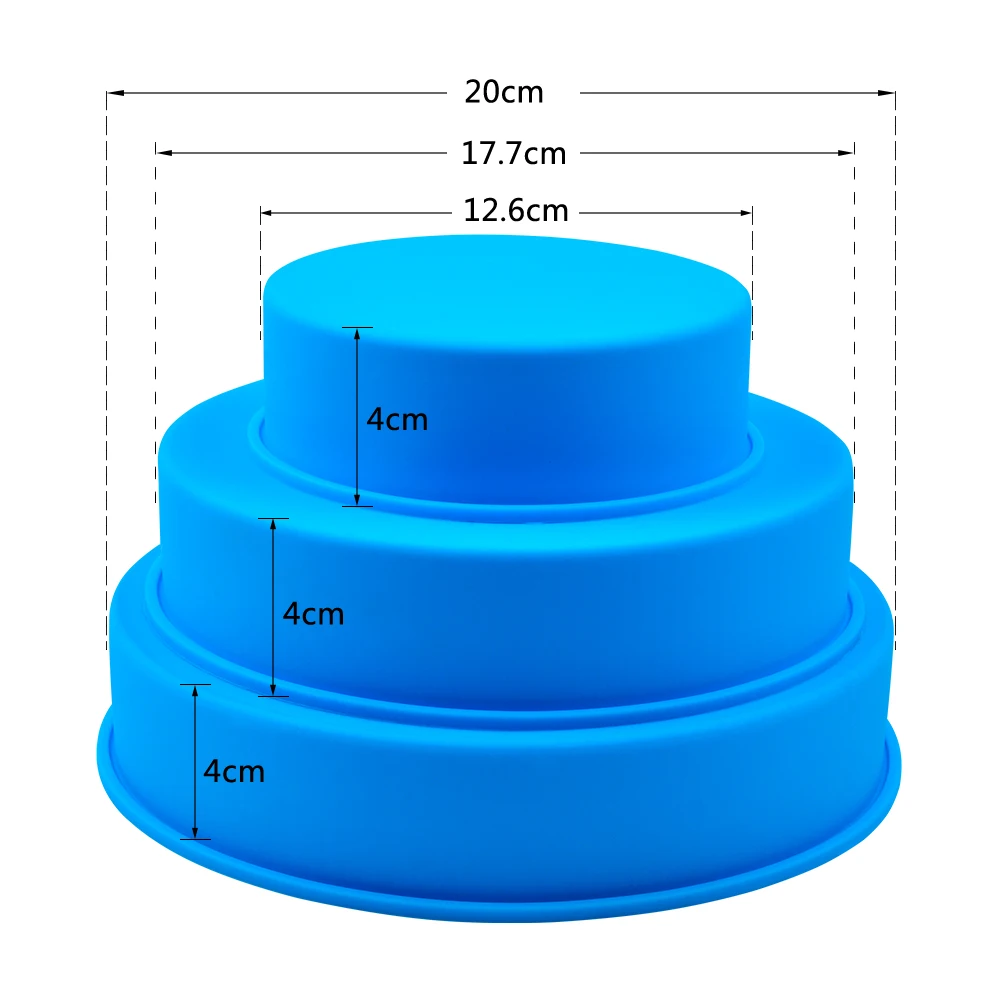Round Silicone Cake Mold 4 5 6 7 8 Inch Mould Baking Forms Pan For Pastry | Дом и сад