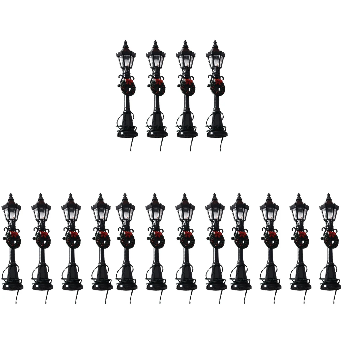 

Street Lamp Light Minilights Post Christmas Miniature Model House Decor Train Landscape Lantern Micro Accessories Platform