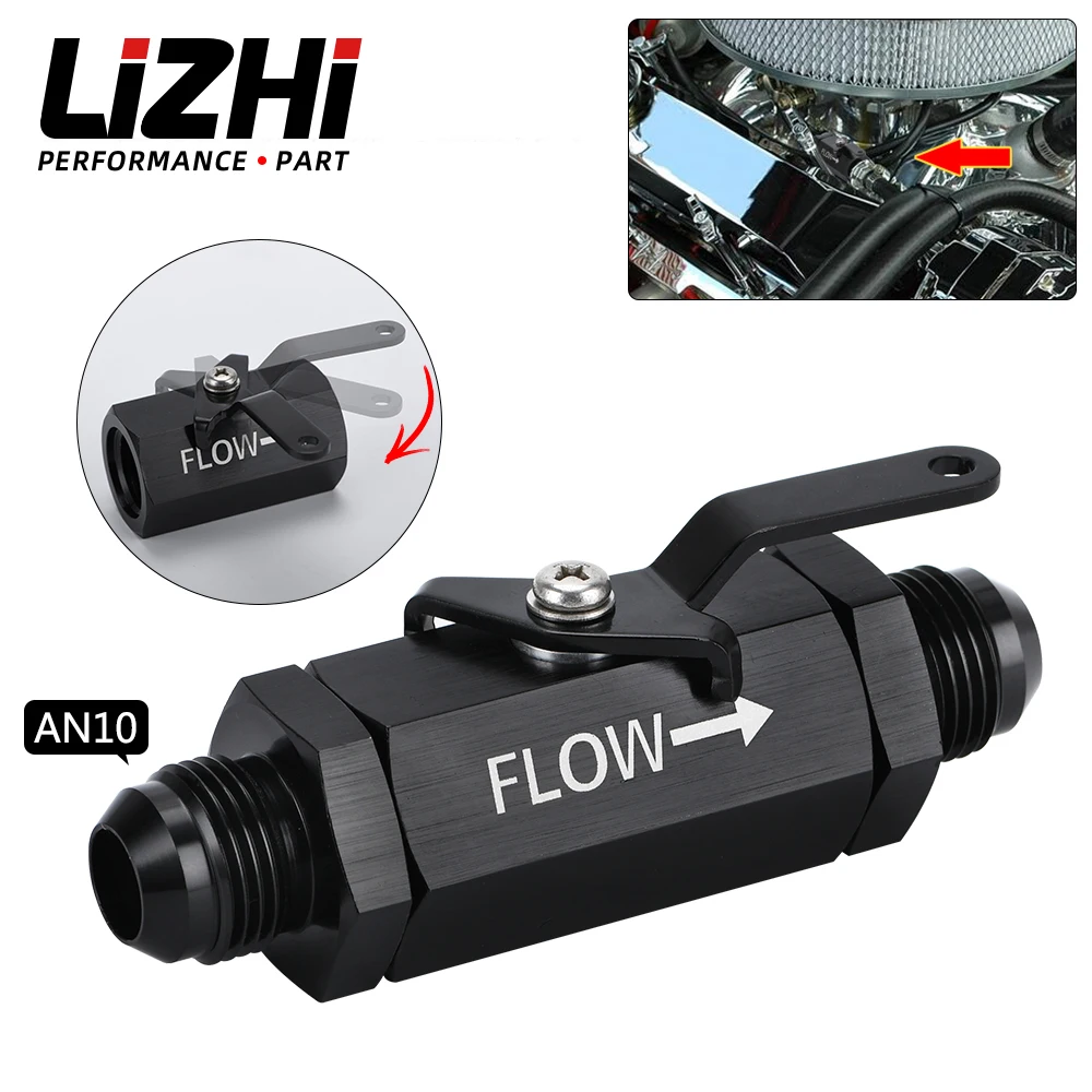 

LIZHI RACING - AN10 10AN - 10 AN запорный клапан, алюминиевая черная фотовспышка