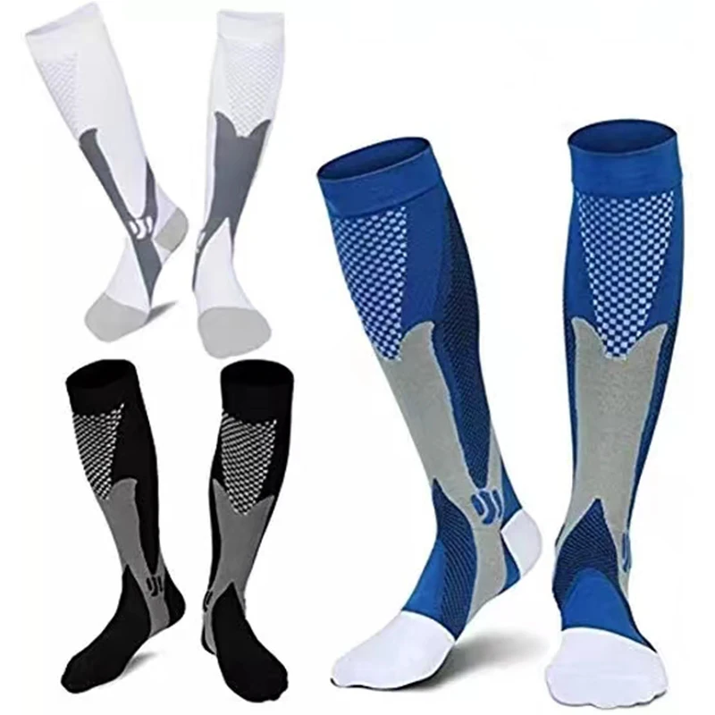 

1 Pair Compression Socks Nylon Medical Nursing Stockings Specializes Outdoor Cycling Fast-drying Breathable Adult Sports Socks