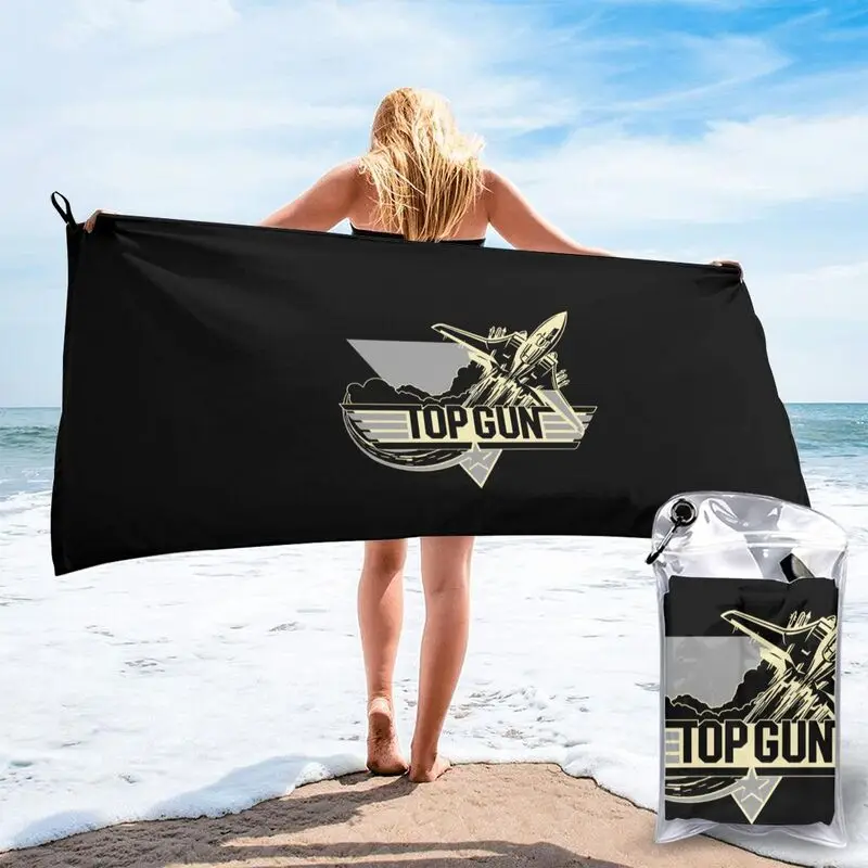 Top Gun Fighter Jet Logo F14 Tomcat круиз Maverick Гусь пилот быстросохнущее Полотенце Для Серфинга