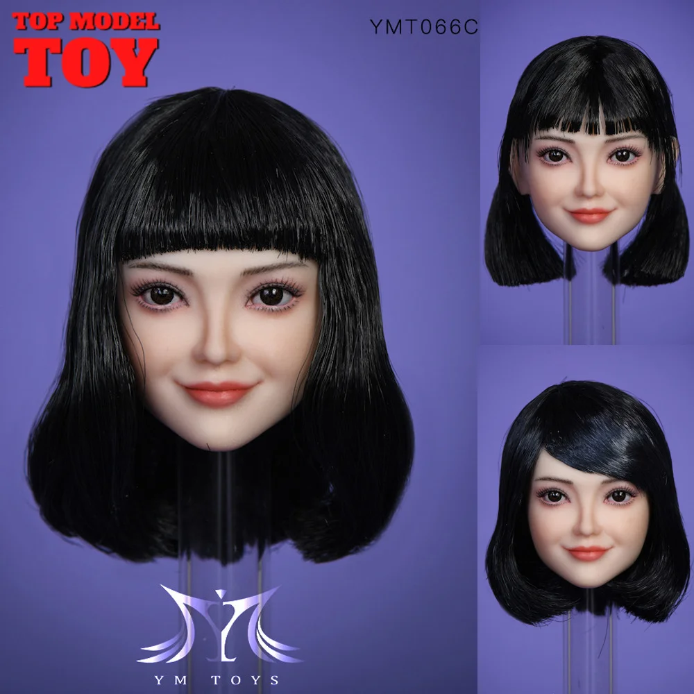 

YMTOYS YMT066 1/6 Female Head Sculpture Smiling Expression Head Sculpt fit 12" Soldier Action Figure Body