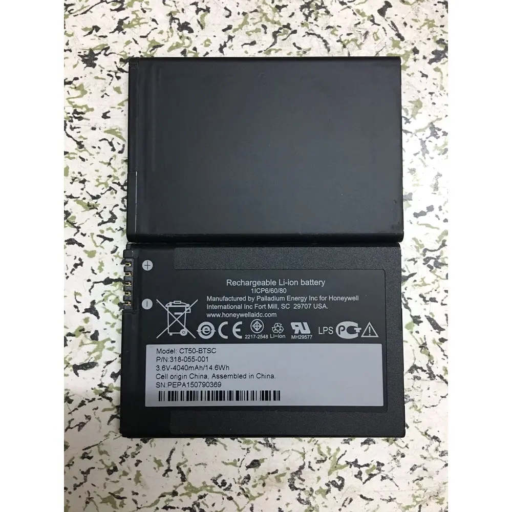 

Original size Battery 3.6v 14.6wh 4040mah for Honeywell CT50-BTSC CT50 318-055-001 batteries
