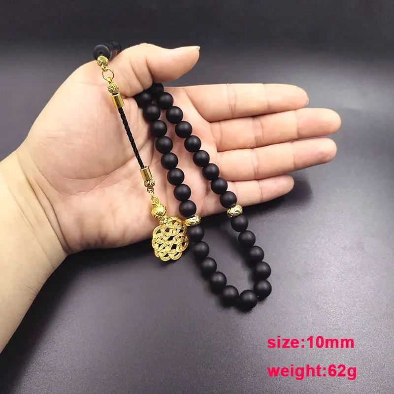 ALBASHAN Tasbih мужские черные матовые Агаты камень мусульманские молитвенные бусины