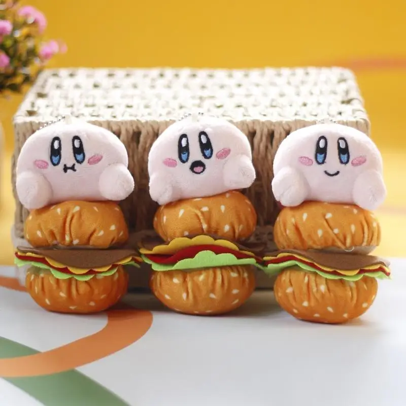 

12Cm Kawaii Cute Kirby Plush Pendant Cartoon Anime Student Backpack Pendant Couple Accessories Children Toys Girl Birthday Gifts