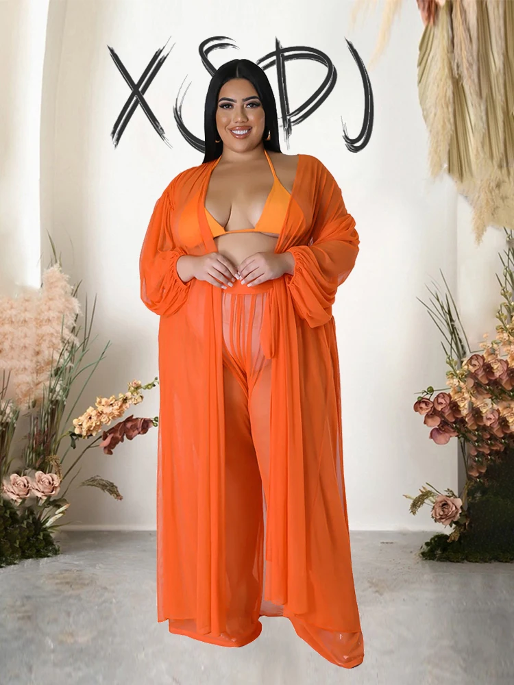 Комплекты больших размеров соблазнительная Прозрачная женская одежда длинный