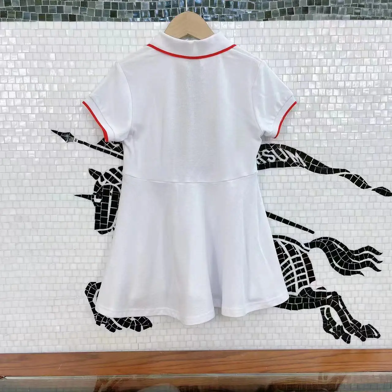 

2022 Summer Fashion Kids Clothes Original kids Luxury clothes Causal toddler Dress For Girl Zipper Striped Lapel Cotton Dresses