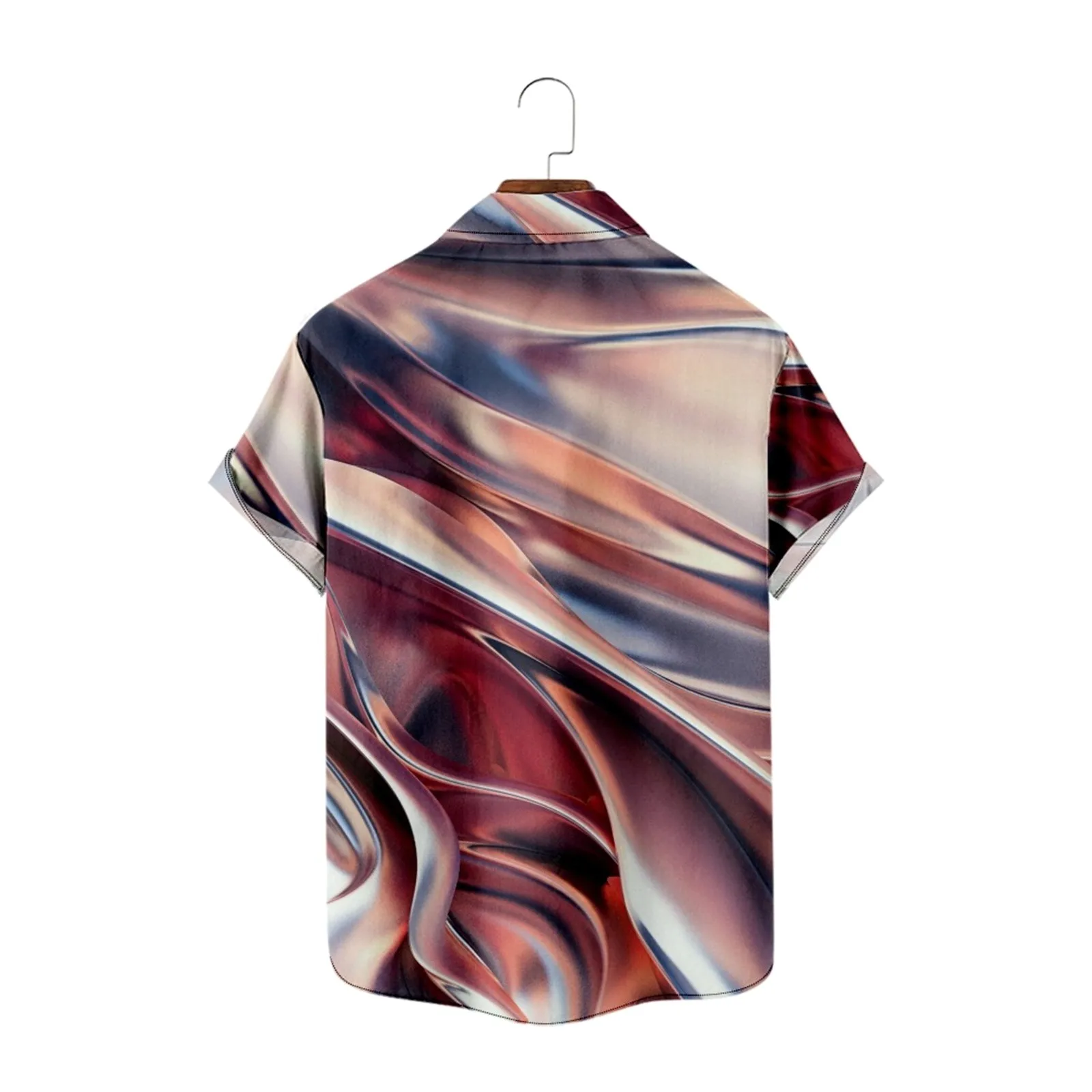 Мужская пляжная рубашка с коротким рукавом цветочным принтом |