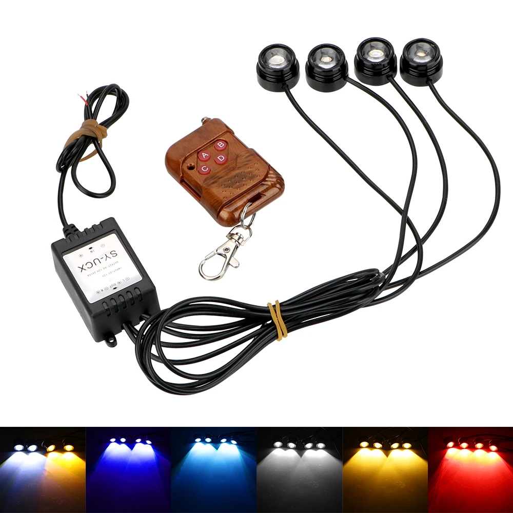 

12V Car RGB Lights Decorative Warning Fog Lamp Flashing DRL Day Running LED Taillight Reverse Trailer Position Auto Accessories
