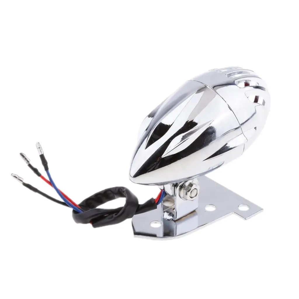 Металлический светодиодный задний фонарь с решеткой для мотоцикла Bobber Chopper DC 12 В