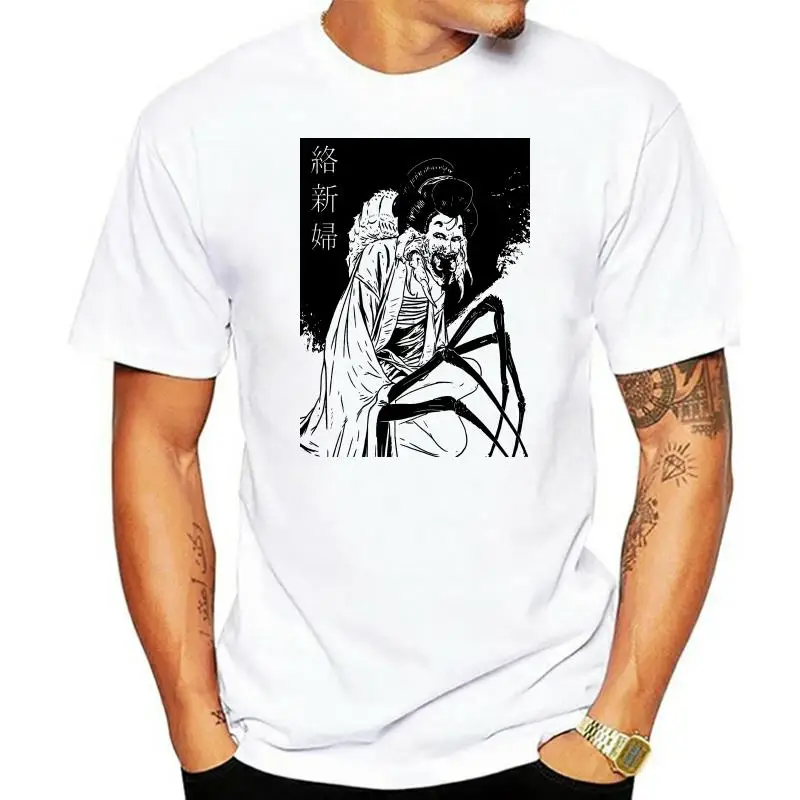 

Футболка Jorogumo японский паук Yokai Аниме Манга ужас темное искусство Новинка 2022 популярный на заказ Топ с круглым вырезом футболки