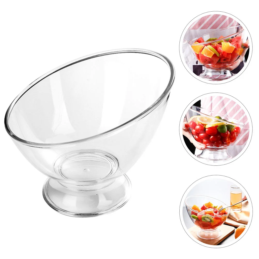 

Veggie Pasta Diagonal Salad Bowl Kitchen Gadget Utensil Soup 18X15CM Transparent Pp Dinner Party