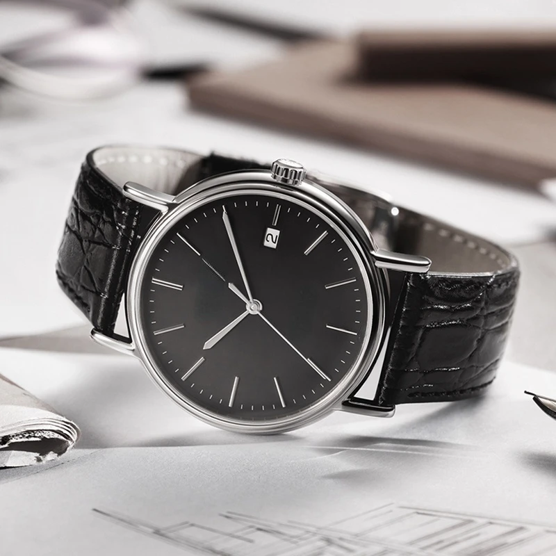 

Мужские кварцевые часы из нержавеющей стали с сапфировым стеклом