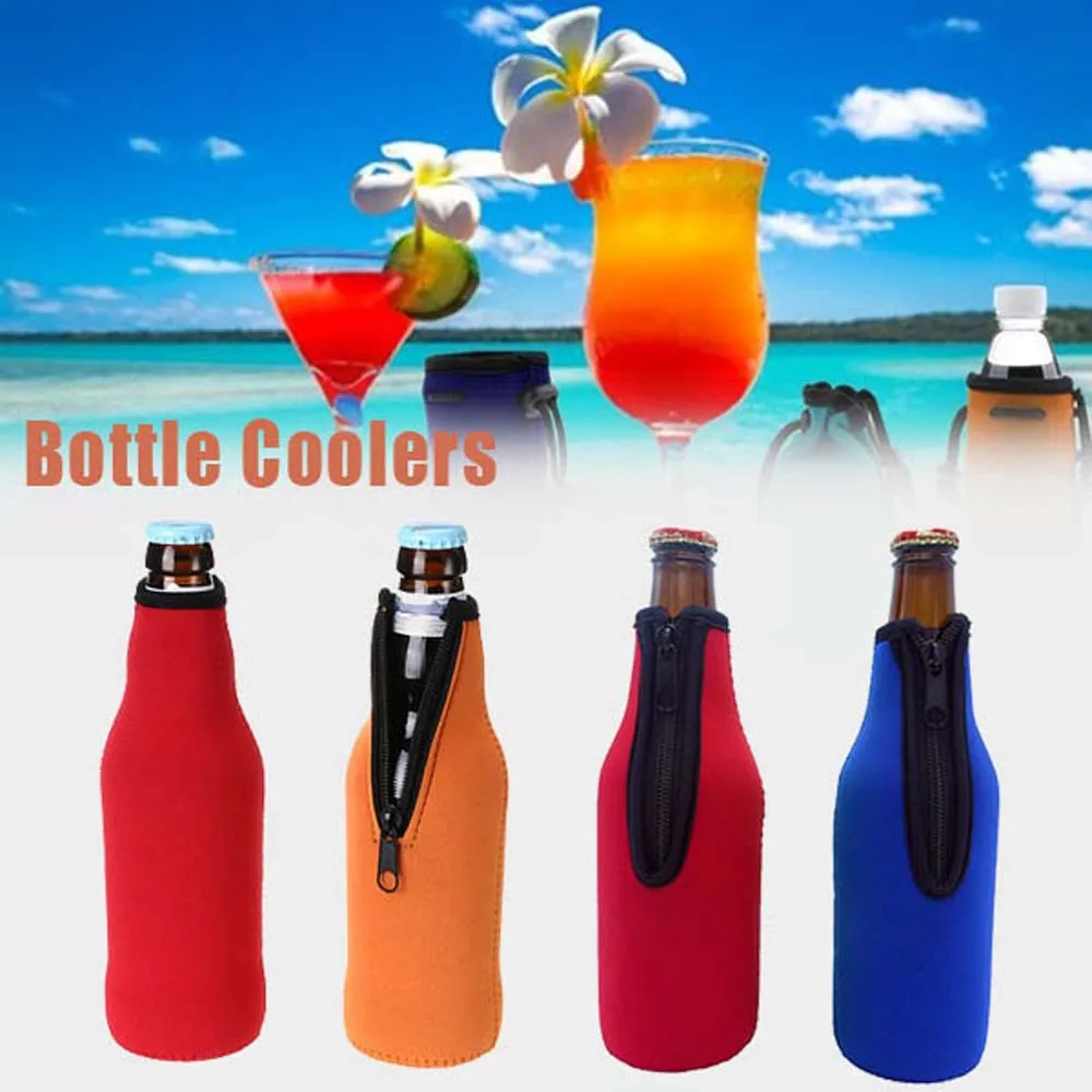 Outdoor 330ML Beverage Insulated Bar Neoprene Wine-bottle Bag Bottle Coolers Protective Cover