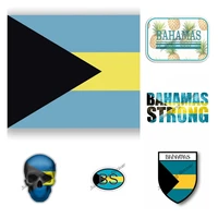 creative stickers bahamas flag decal coat of arms of the bahamas sticker premium quality vinyl stickers glue sticker kk13cm