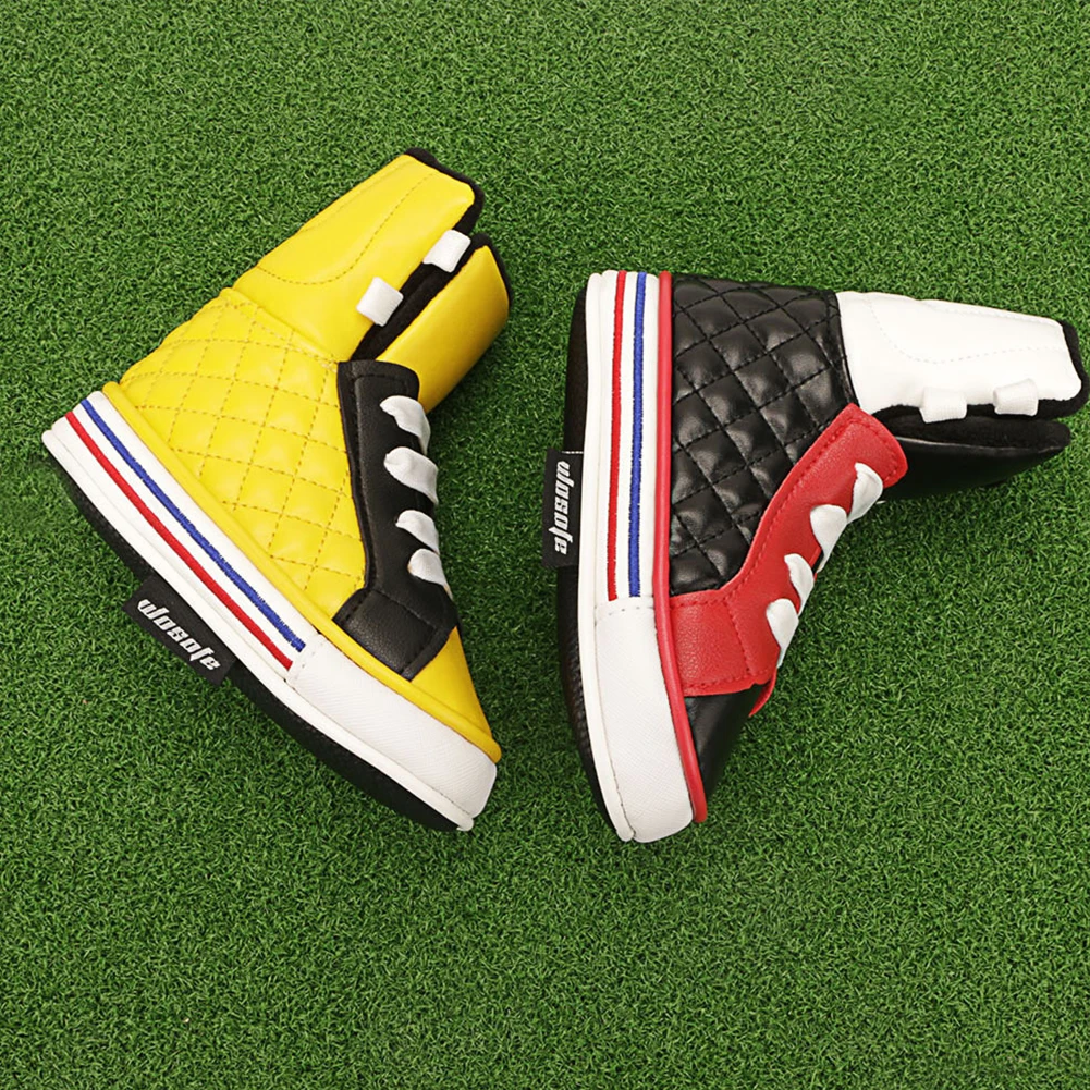 

PU Leather Golf Putter Cover L Shape Sneaker Style Golf Putter Headcover Golf Blade Putter Head Cover Outdoor Sports Accessories