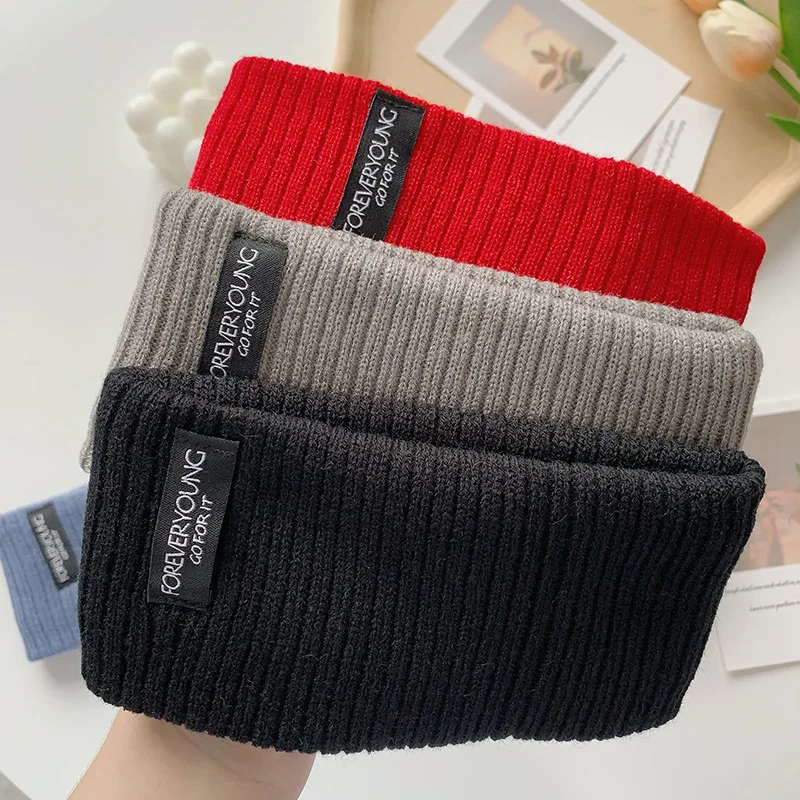 

Knitted Headband Headwear Warm Thicken Wide-brim Woolen Headband Hair Accessories Hair Band Hair Band Face Wash Sports Hair Band