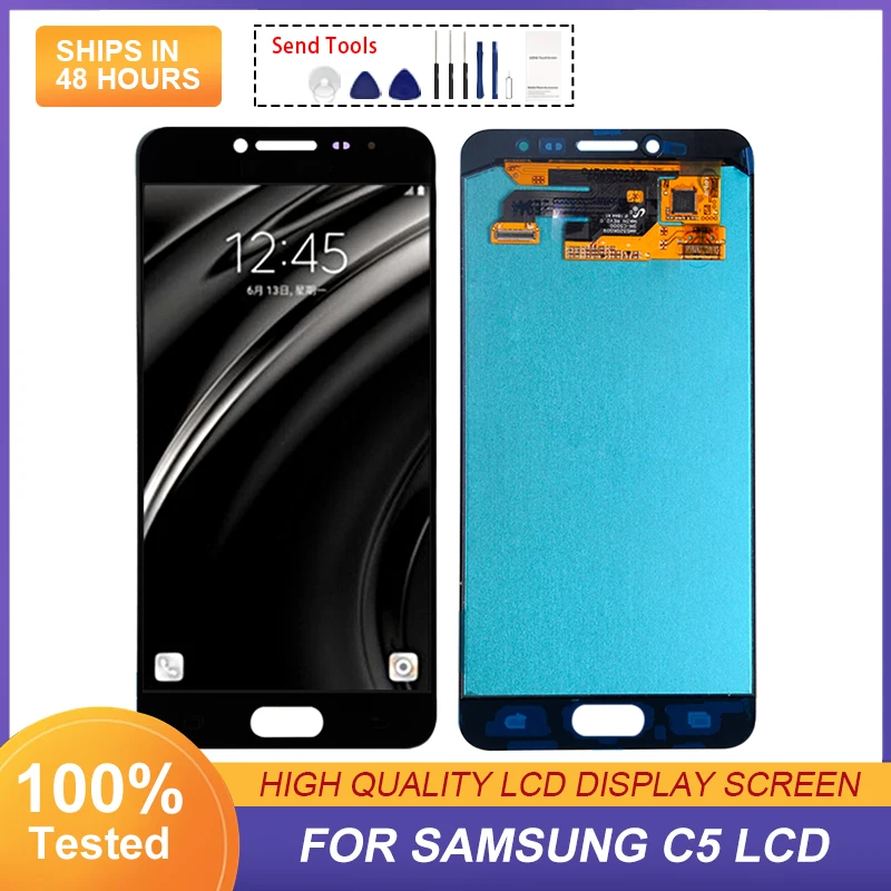 

5.2 Inch C5 Display For Samsung Galaxy C5000 Lcd Touch Panel Screen Digitizer Assembly Free Shipping With Frame 1Pcs