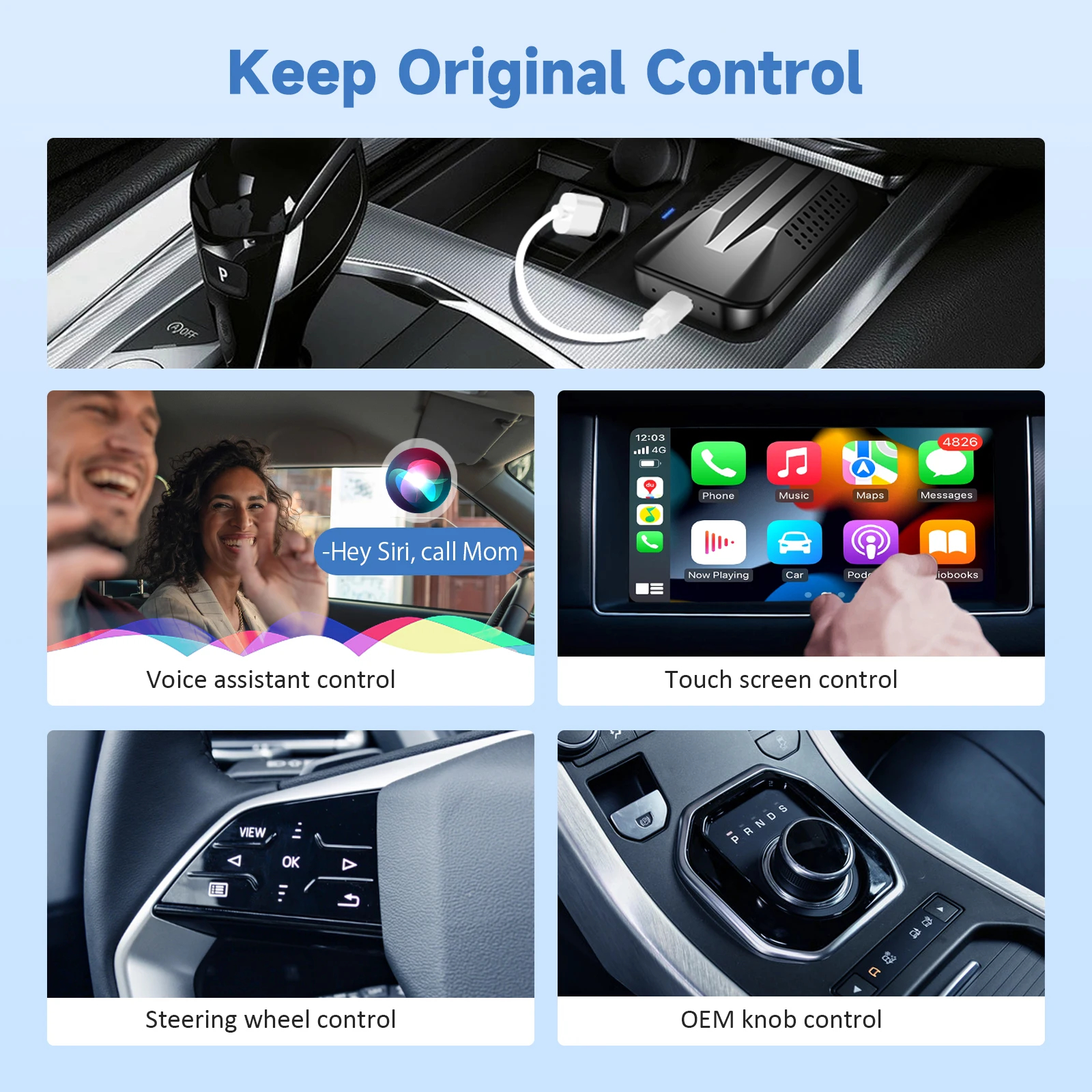C9SE CarPlay Ai Box Проводной к беспроводному соединению Адаптер 5 в 1 Carplay и Android Авто