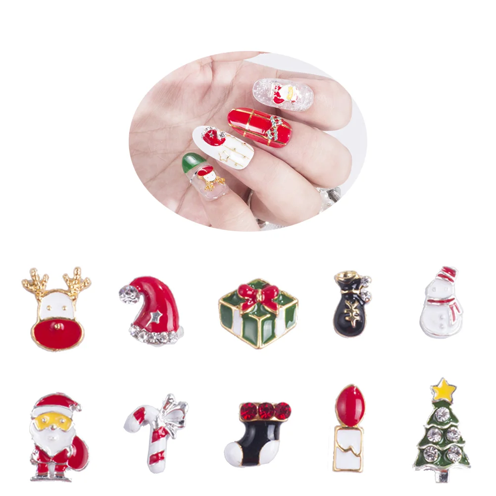 

20PCS Nail Decor Nail 3d Nail Decals Xmas Party Supplies Christmas Nail Stickers Flakes for Nails