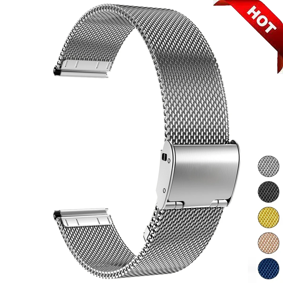 Ремешок из нержавеющей стали для Samsung Galaxy Watch 4 5 6 40 44 мм 6Classic Gear S3 18 24 браслет Huawei GT 3