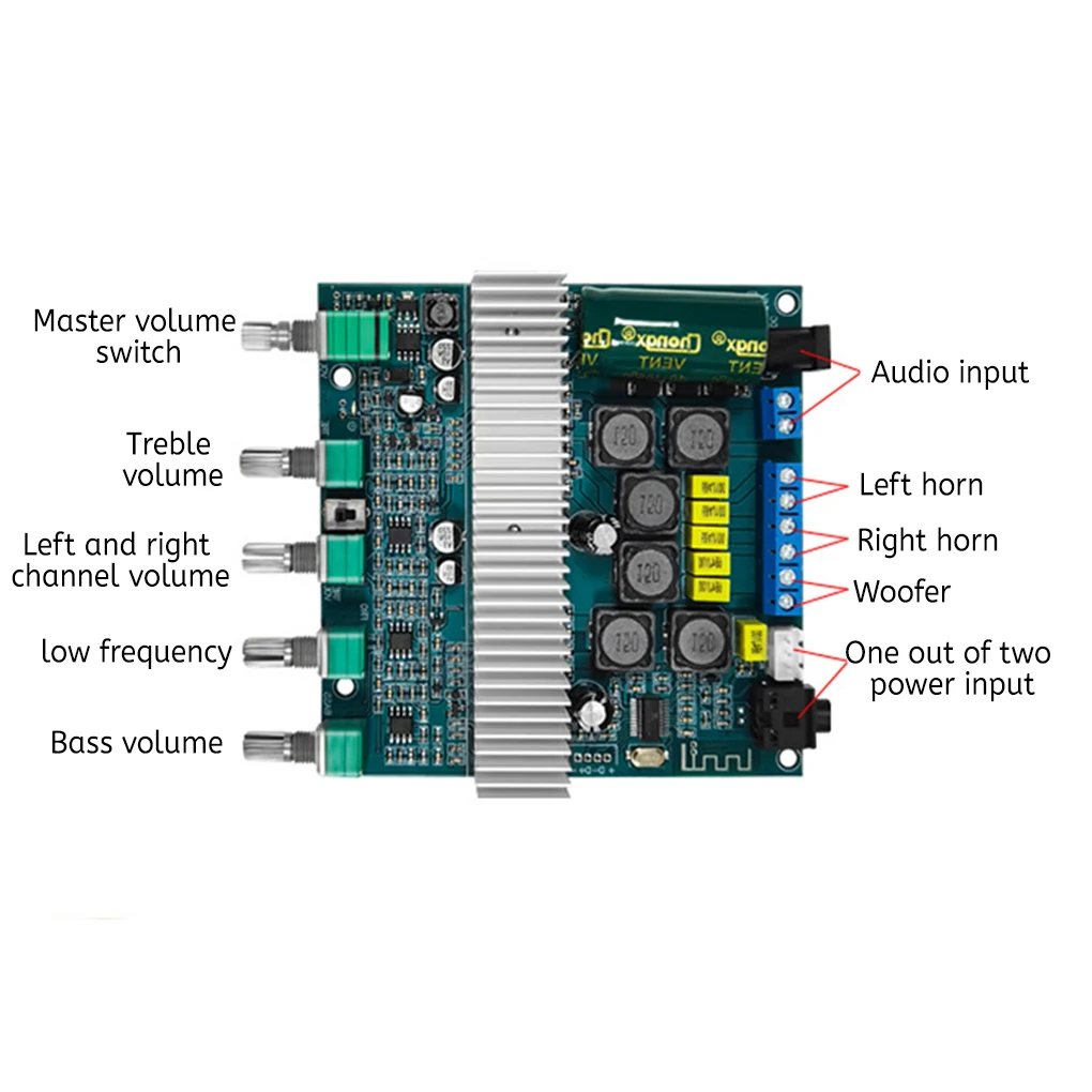 

Speaker 100W Wireless Digital Adjustable Amplifier Board Soundbox Audio Power Amp Module Repair Accessories Type 2