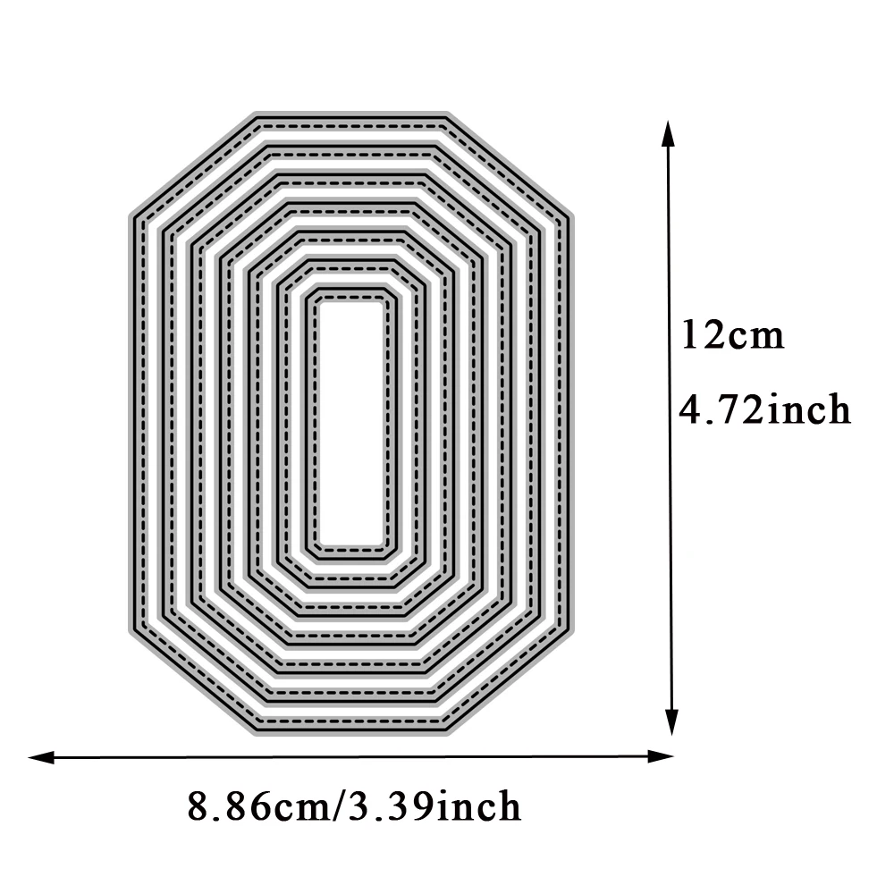 2023 AliliArts металлические пресс-формы прошитая восьмиугольная рамка Сделай Сам