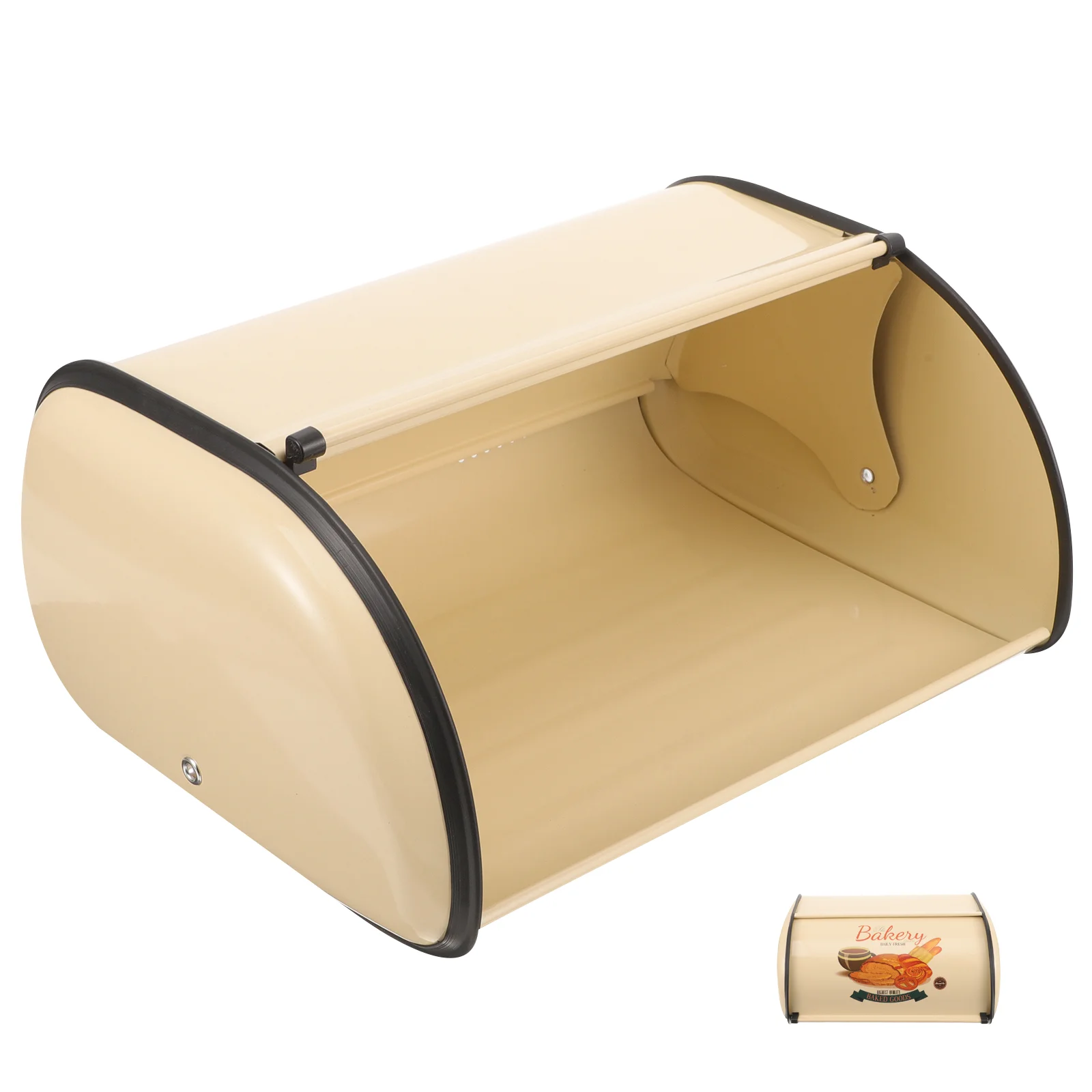 

Bread Box Iron Bead Case Kitchen Desktop Organizer Box Breads Snack Storage Container