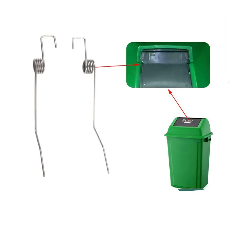 

100 л санитарная большая пружина для мусора диаметр проволоки 1,2/1,4 мм ведро Пластиковая Крышка Ремонт стальной крутящий момент пружина