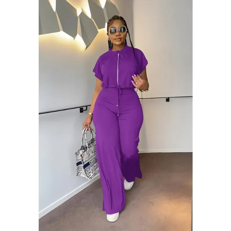 Брюки с разрезом и высокой талией модный костюм из двух предметов летние