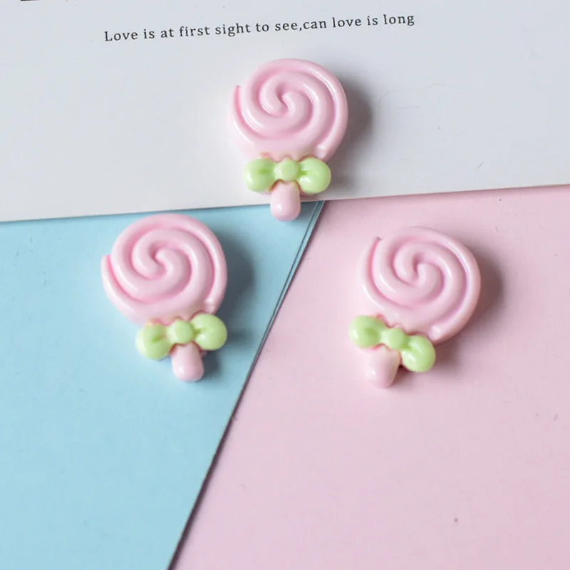 20 шт. новые милые миниатюрные Мультяшные разноцветные леденцы из смолы для