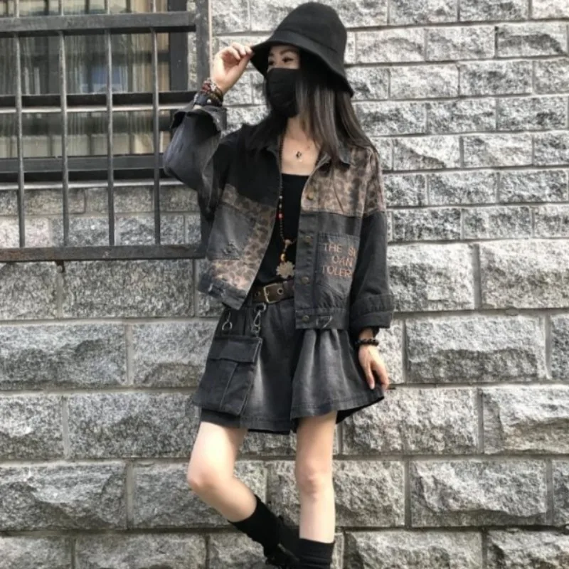 Распродажа с вышитыми отверстиями ковбойское пальто женское рваное