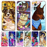 cartoon cute cats dog phone case for xiaomi poco x3 nfc f3 m3 gt m4 mi 11 lite 5g ultra 11t 11x 12 pro 11i 12x soft clear cover
