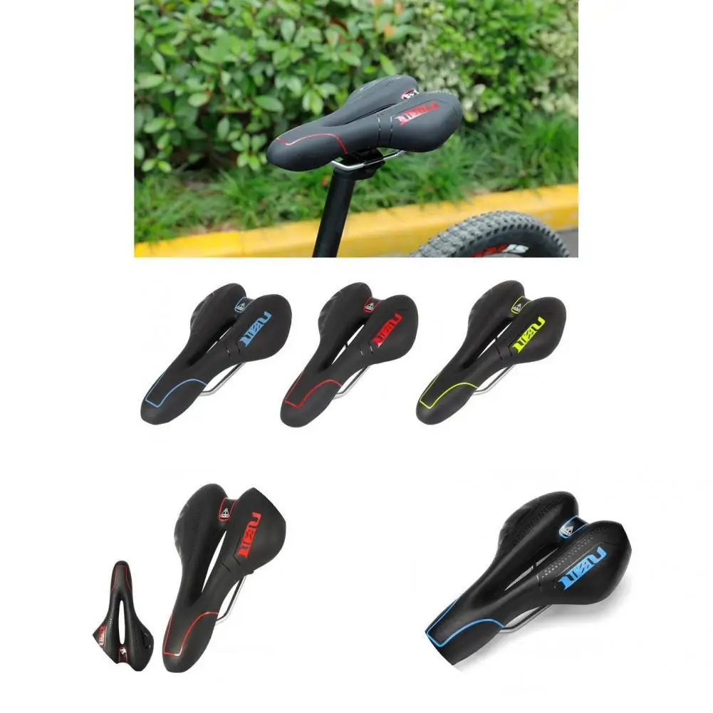 

Shock Absorption Faux Leather Breathable Padded Bike Saddle Seat for Circling