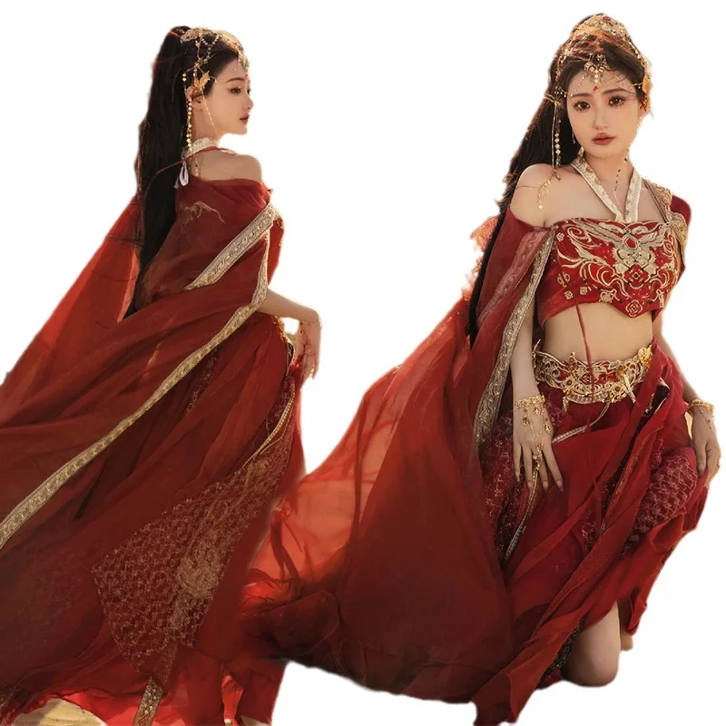 Экзотическая одежда в пустыне костюм сценический Dunhuang Kweichow Moutai Western Trip Shoot